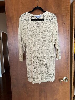 Modern Soul Crochet Tunic in Cream